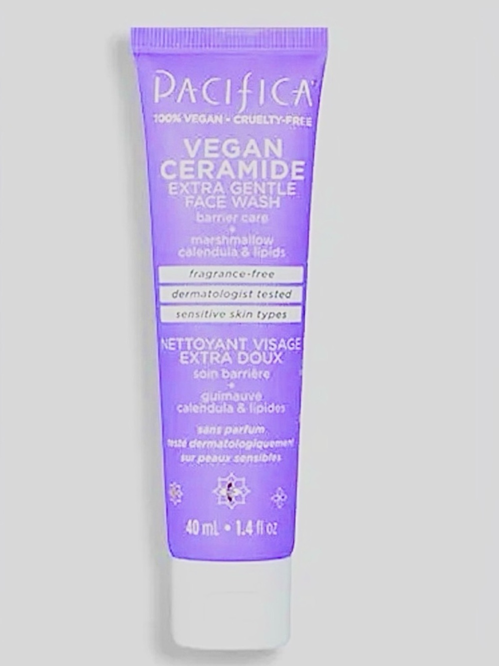 Pacifica 🔮 Vegan Ceramide Extra Gentle Face Wash - Lavender Purple for Sensitive